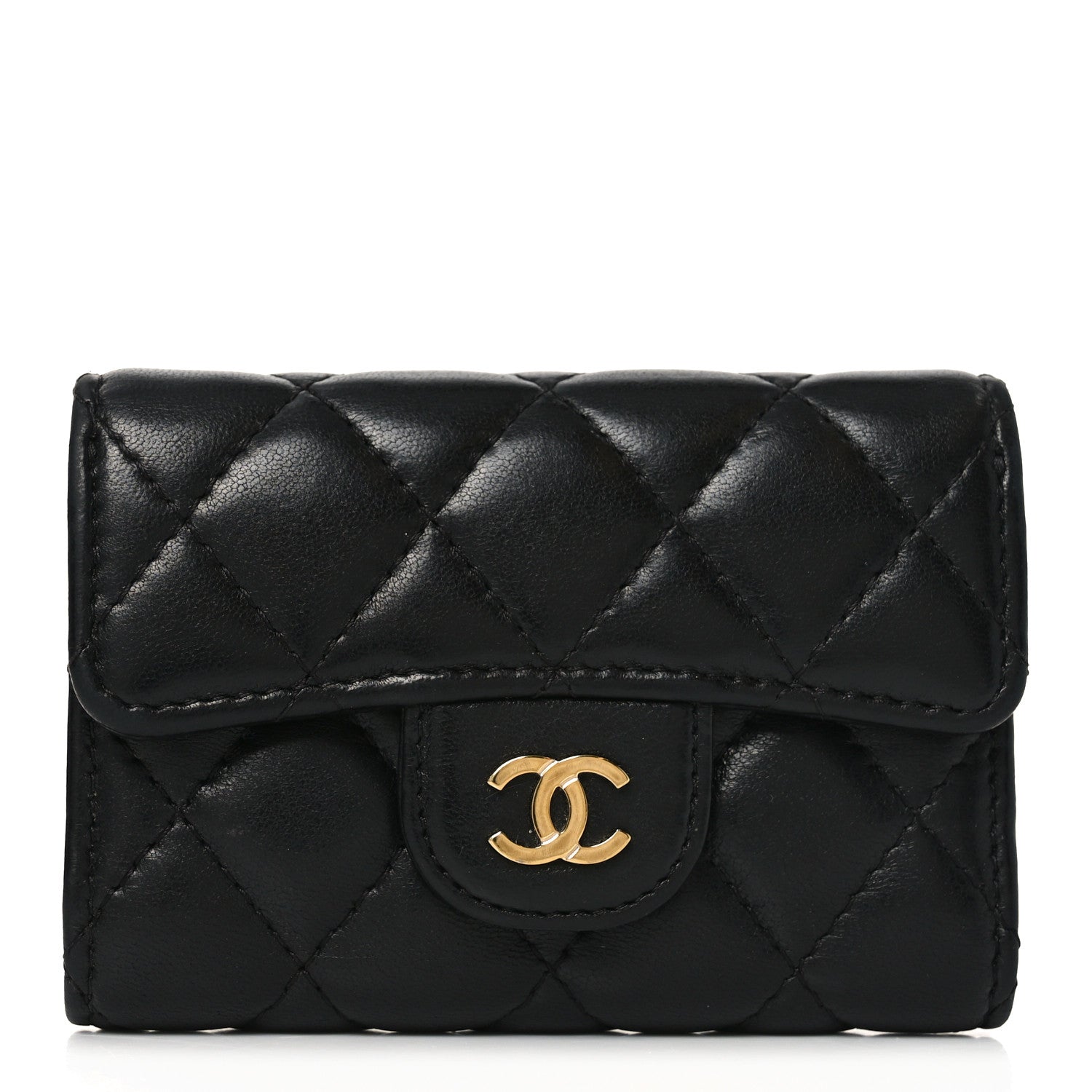 Chanel Lambskin Quilted 4 Key Holder Black 1 of 9