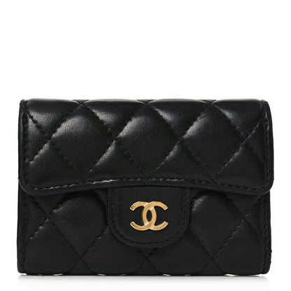 Chanel Lambskin Quilted 4 Key Holder Black 1 of 9
