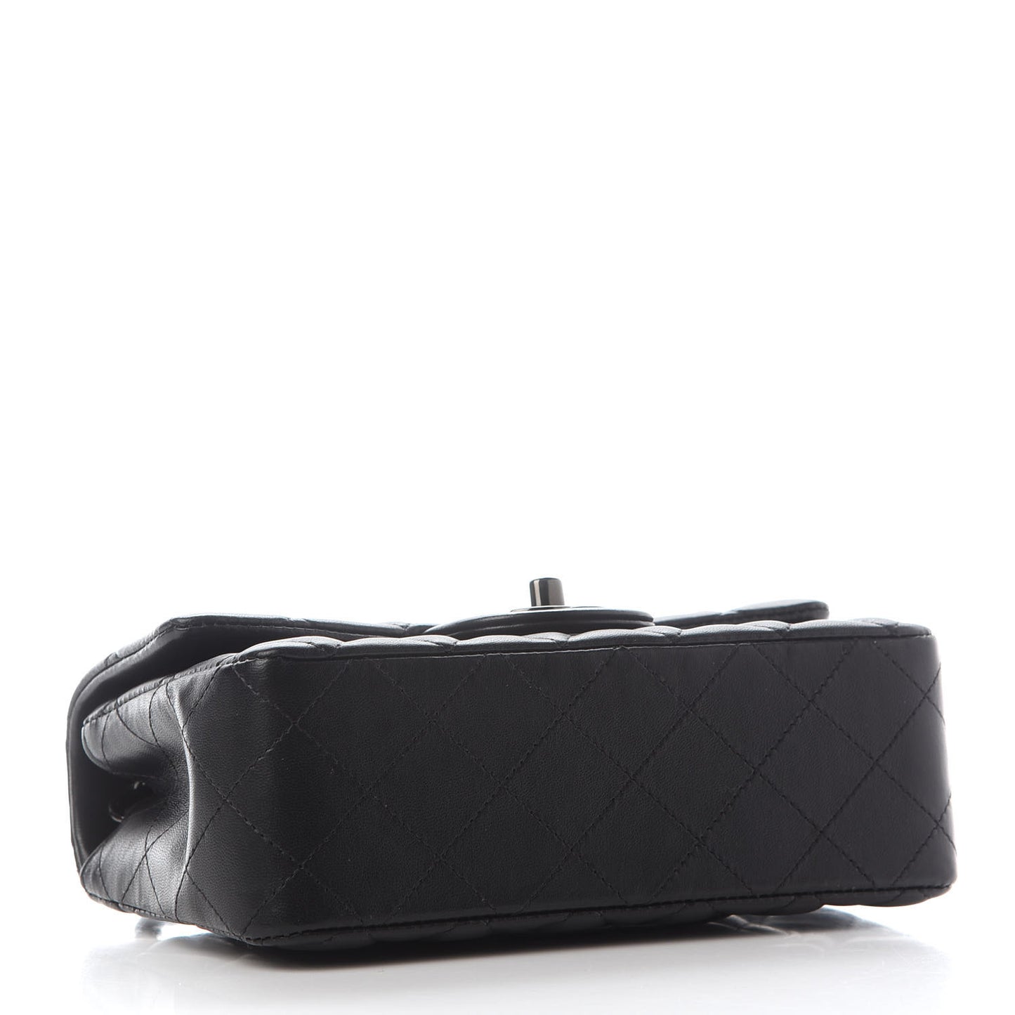 Lambskin Quilted Mini Rectangular Flap So Black