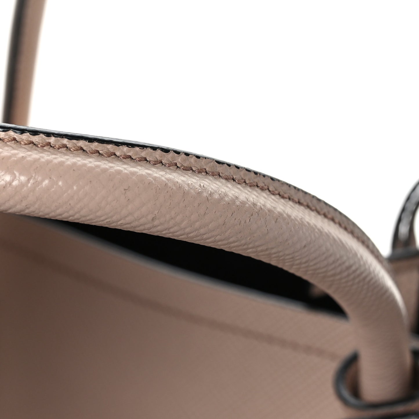 Saffiano Cuir Small Double Bag Cammeo Black