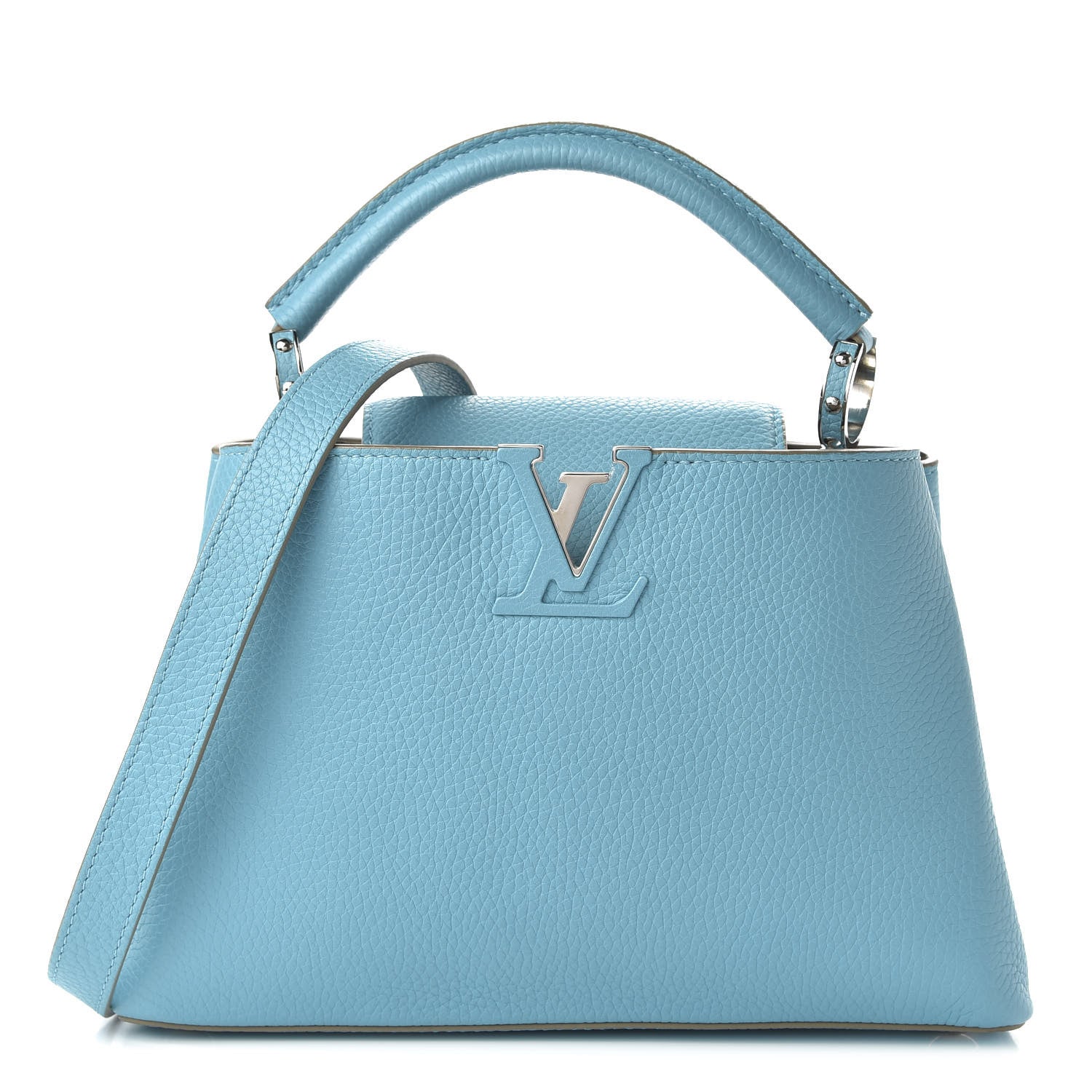 Louis Vuitton Taurillon Capucines BB Light Blue 1 of 9