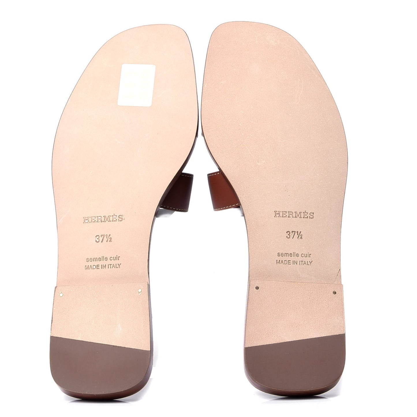 Box Calfskin Oran Sandals 37.5 Gold