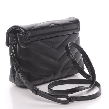 Saint Laurent Calfskin Y Quilted Monogram Toy Loulou Crossbody Bag Black 3 of 9