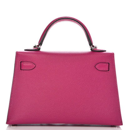 Hermes Epsom Mini Kelly Sellier 20 Rose Pourpre 4 of 23