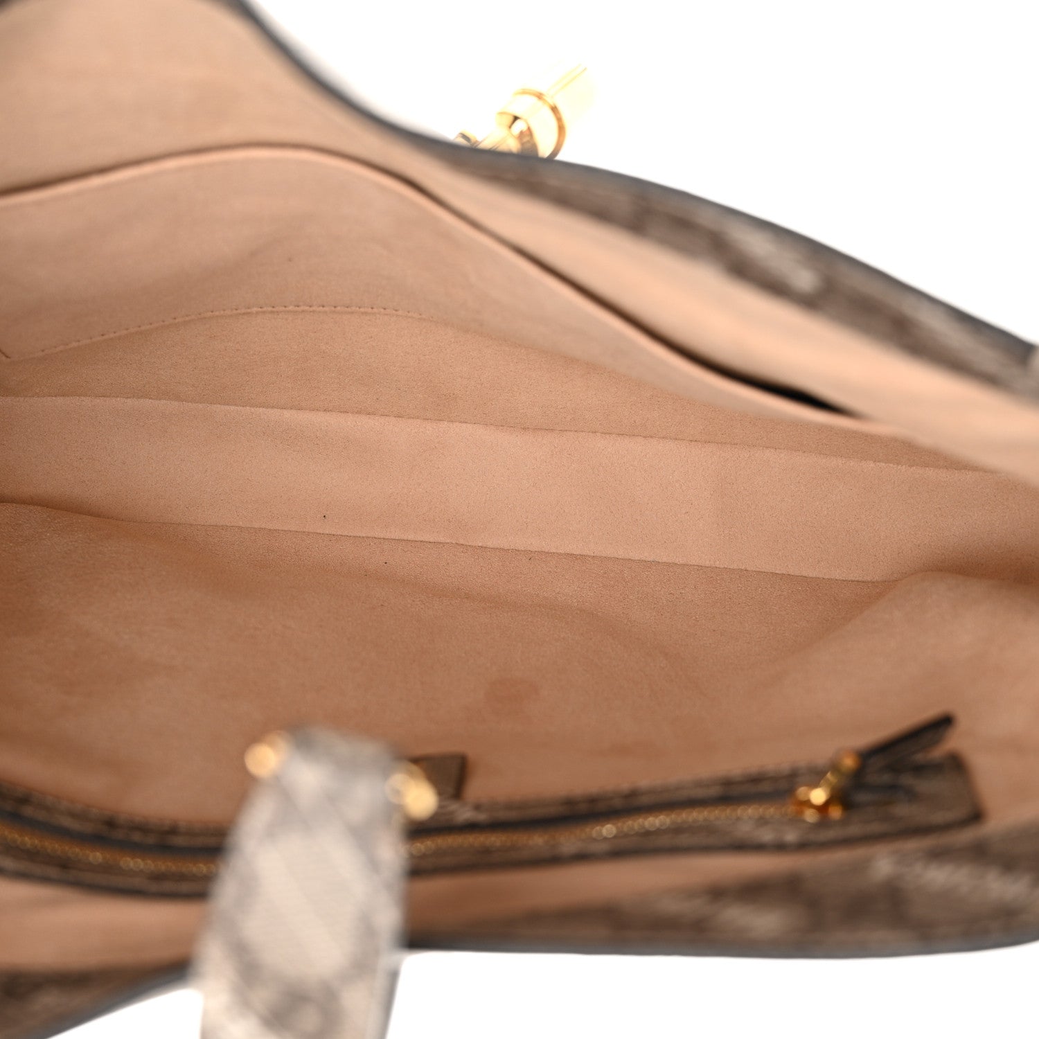 Gucci X BALENCIAGA GG Supreme Monogram Logo Print Medium Jackie 1961 Hobo Beige Ebony 5 of 11
