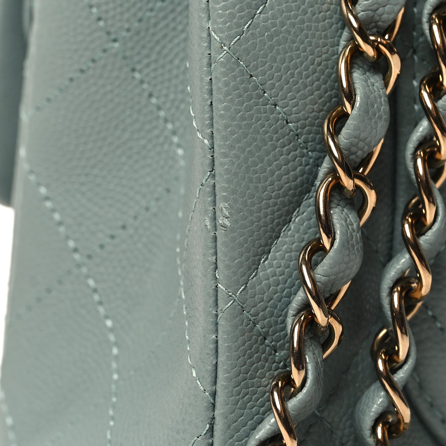 Chanel Caviar Quilted Small Double Flap Light Blue 11 of 11
