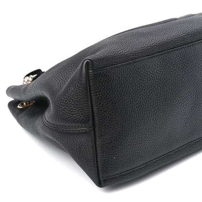 Gucci Pebbled Calfskin Medium Soho Chain Shoulder Bag Black 10 of 11