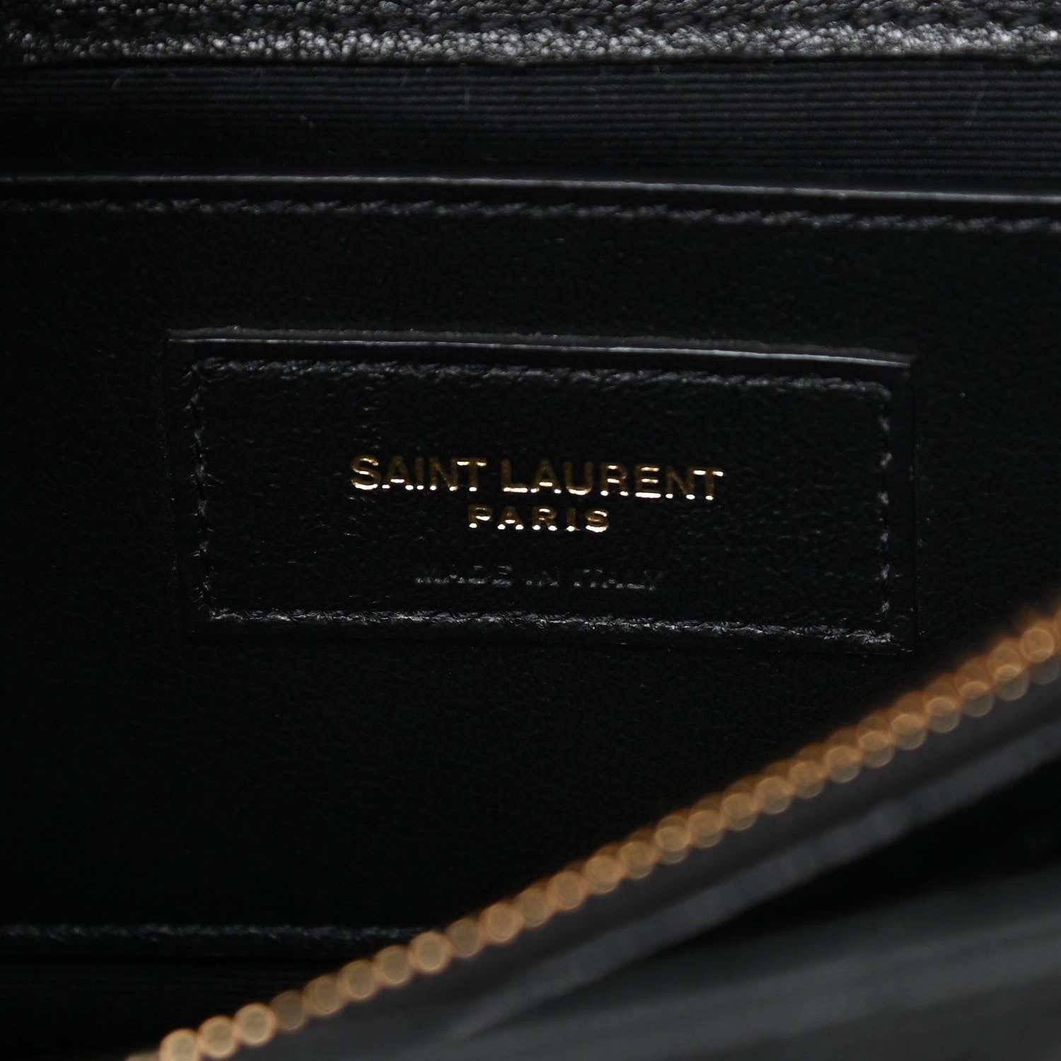 Saint Laurent Sheepskin Matelasse Chevron Monogram Medium College Bag Black 6 of 14