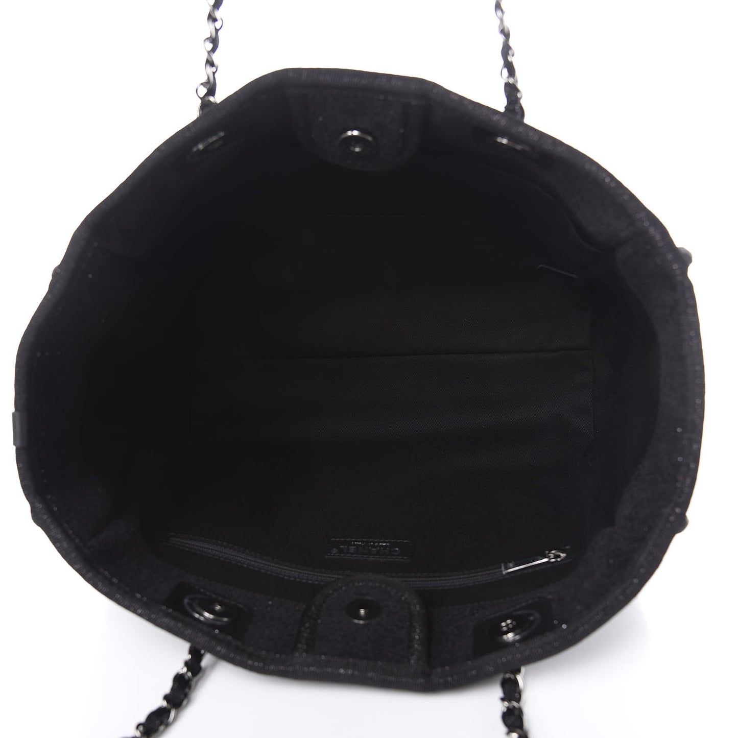 Lurex Boucle Small Deauville Tote Black