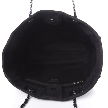 Chanel Lurex Boucle Small Deauville Tote Black 7 of 10
