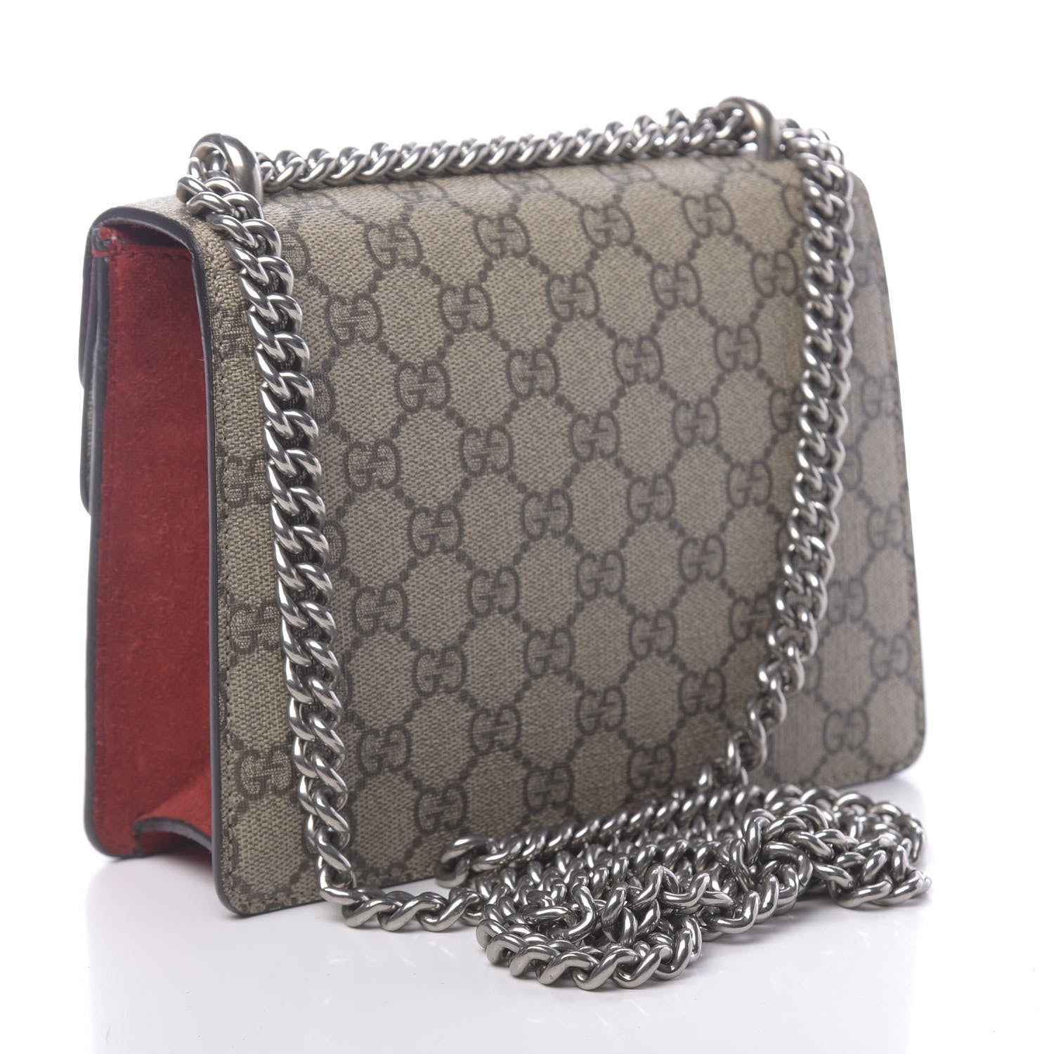 Gucci GG Supreme Monogram Mini Dionysus Shoulder Bag Hibiscus Red 4 of 13