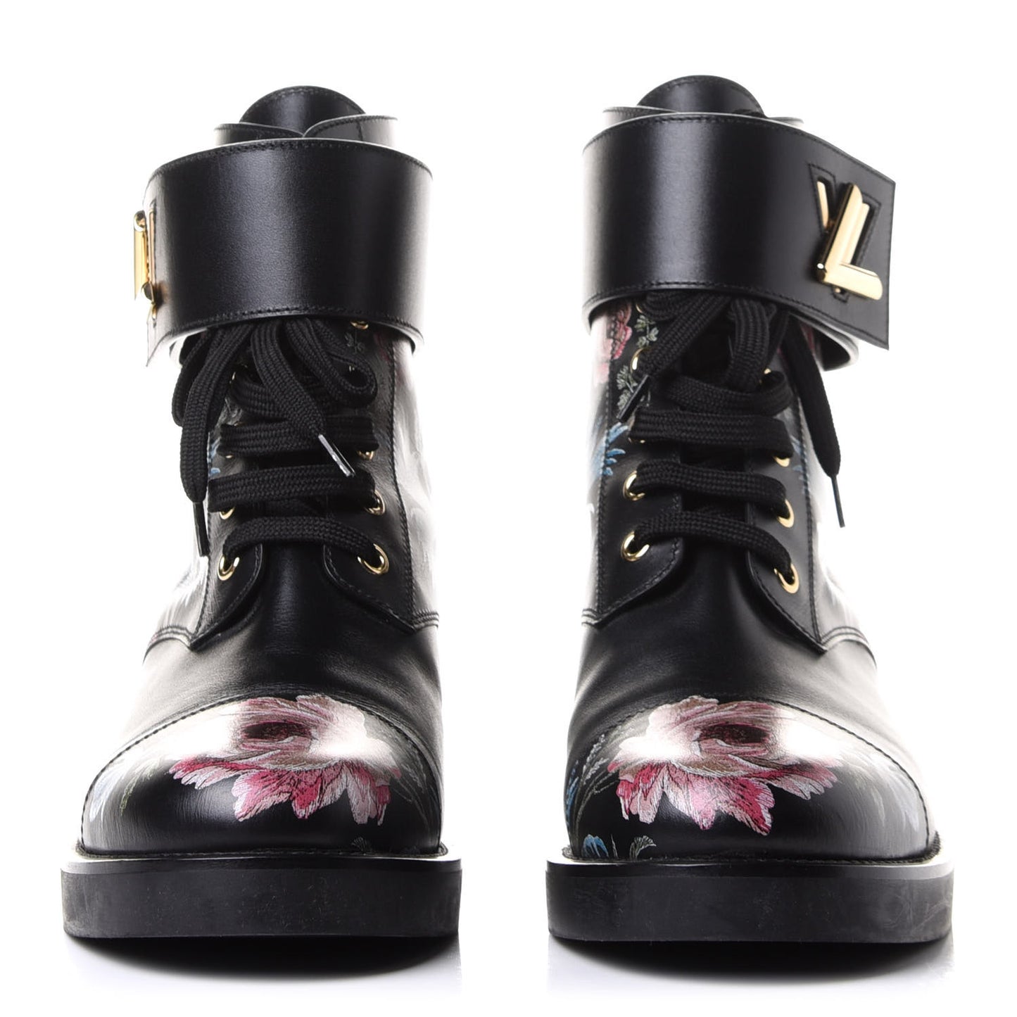 Calfskin Wonderland Ranger Flowers Boots 38.5 Black