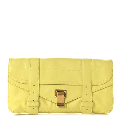 Proenza Schouler Lambskin PS1 Pochette Clutch Lemon 1 of 8