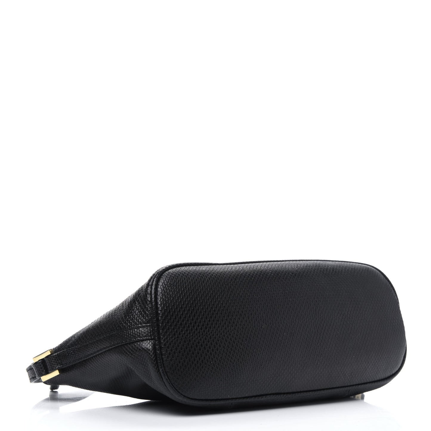 Calfskin Lizard Embossed Boat Pochette Black