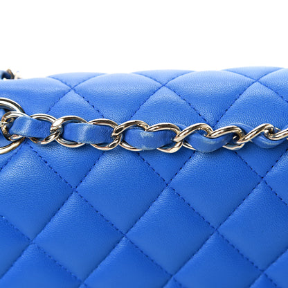 Chanel Lambskin Quilted Medium Double Flap Blue 14 of 14