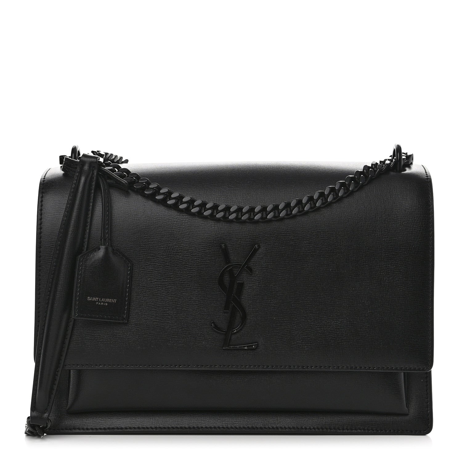 Saint Laurent Calfskin Large Monogram Monochrome Sunset Black 1 of 13