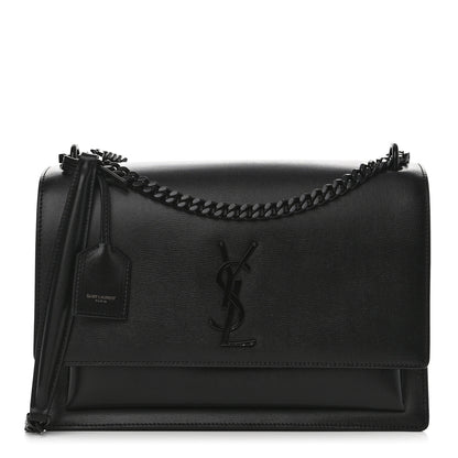 Saint Laurent Calfskin Large Monogram Monochrome Sunset Black 1 of 13
