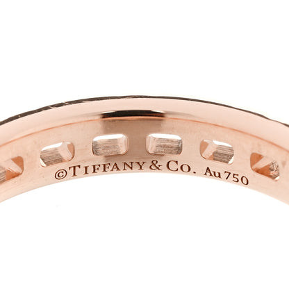 Tiffany 18K Rose Gold Diamond Narrow T True Band Ring 54 6.75 4 of 4