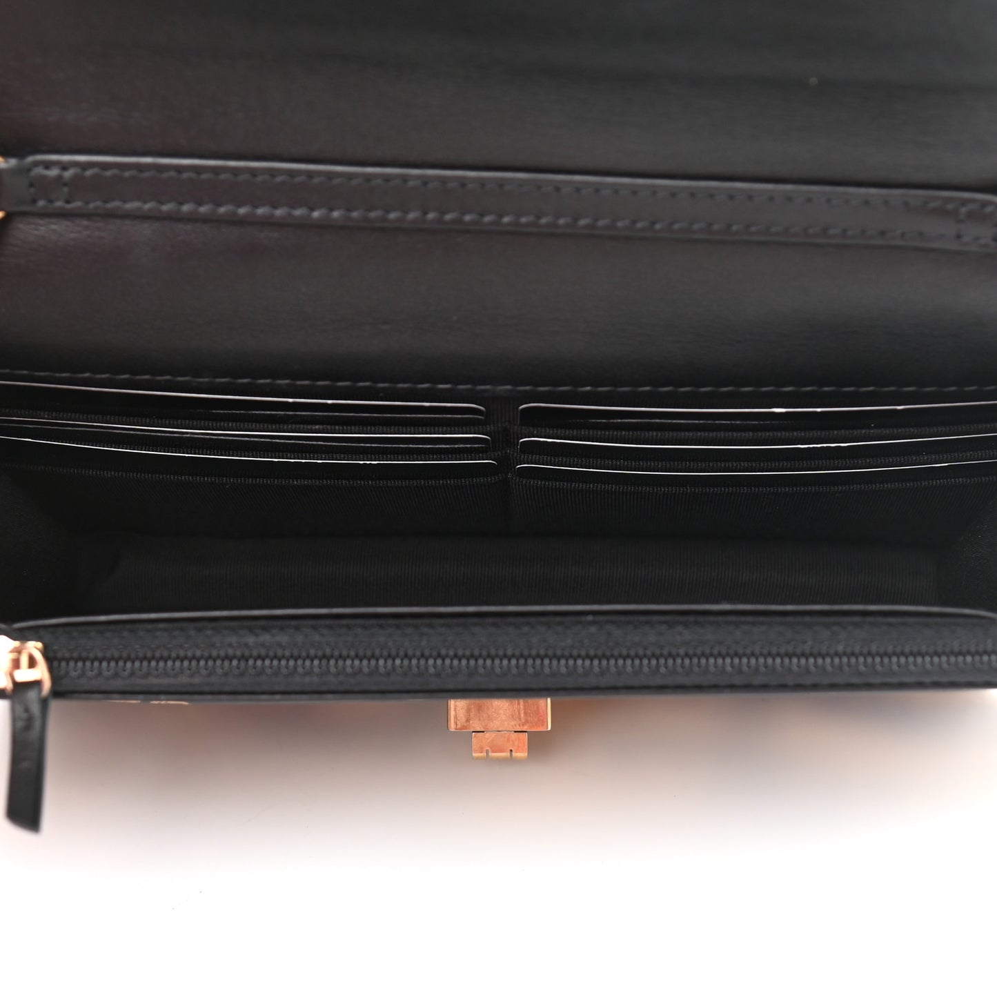 Calfskin Crocodile Embossed Graffiti 2.55 Cocodile Reissue Wallet On Chain WOC Black Gold