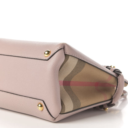 Burberry Grainy Calfskin House Check Small Banner Tote Pale Orchid 7 of 13