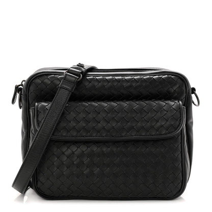 Bottega Veneta Nappa Intrecciato Messenger Bag Black 1 of 10