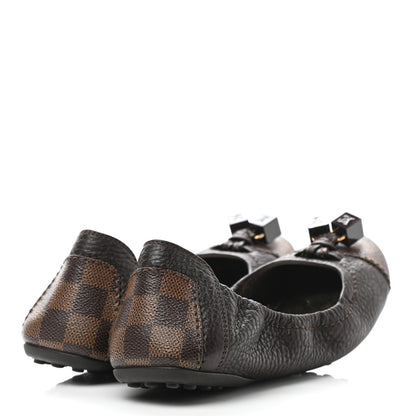Louis Vuitton Damier Ebene Lovely Ballet Flats 37 4 of 9