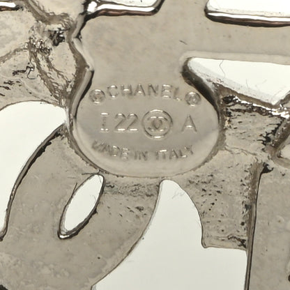 Chanel Crystal CC Brooch Silver 4 of 5