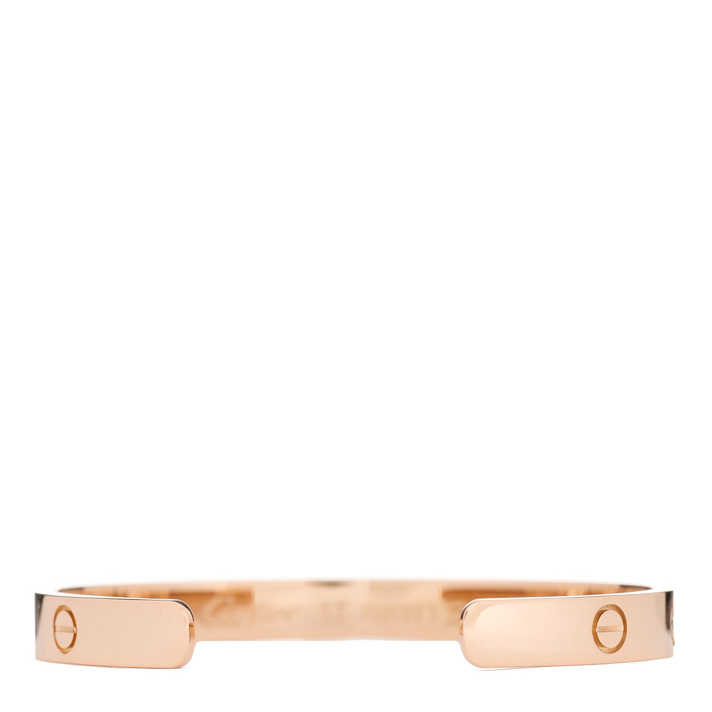 18K Pink Gold LOVE Cuff Bracelet 17