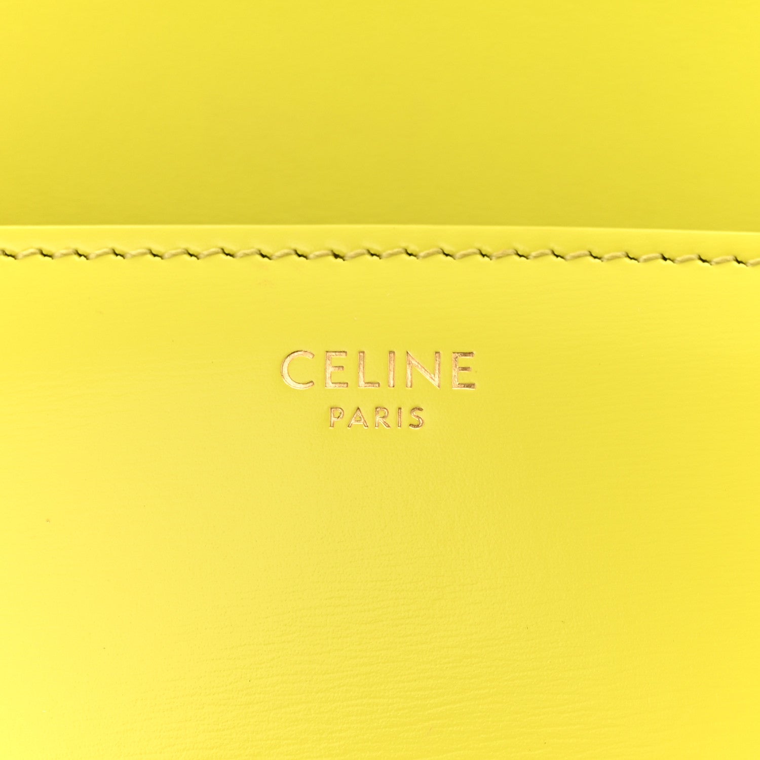 Celine Shiny Calfskin Cuir Triomphe Chain Shoulder Bag Anis 6 of 12