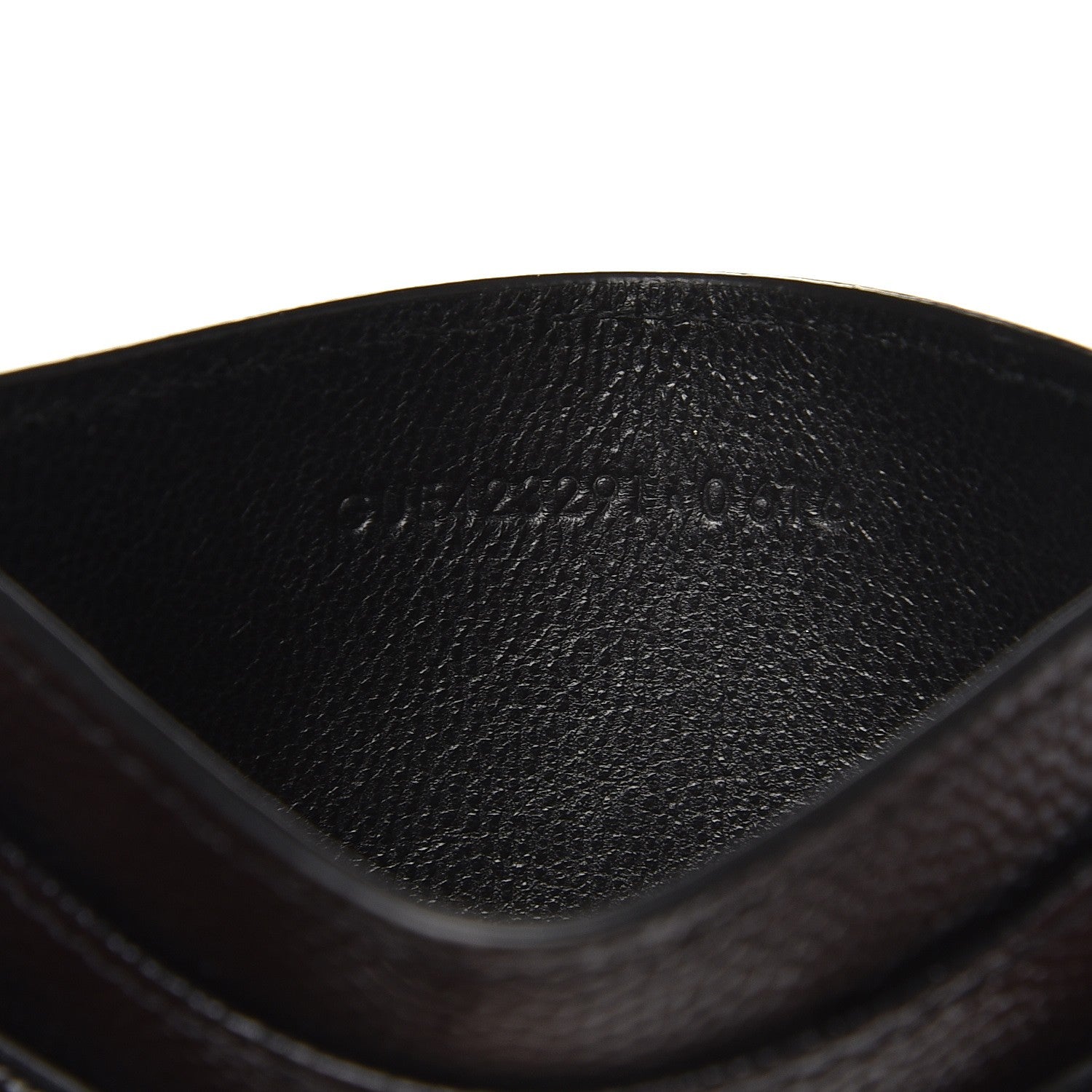 Saint Laurent Grain De Poudre Matelasse Chevron Monogram Credit Card Case Black 7 of 8