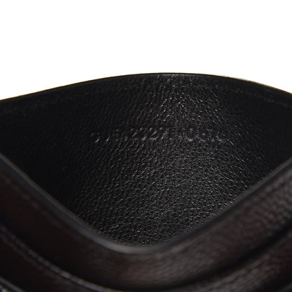 Saint Laurent Grain De Poudre Matelasse Chevron Monogram Credit Card Case Black 7 of 8