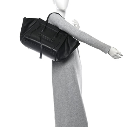 Celine Supple Calfskin Medium Phantom Luggage Black 2 of 11