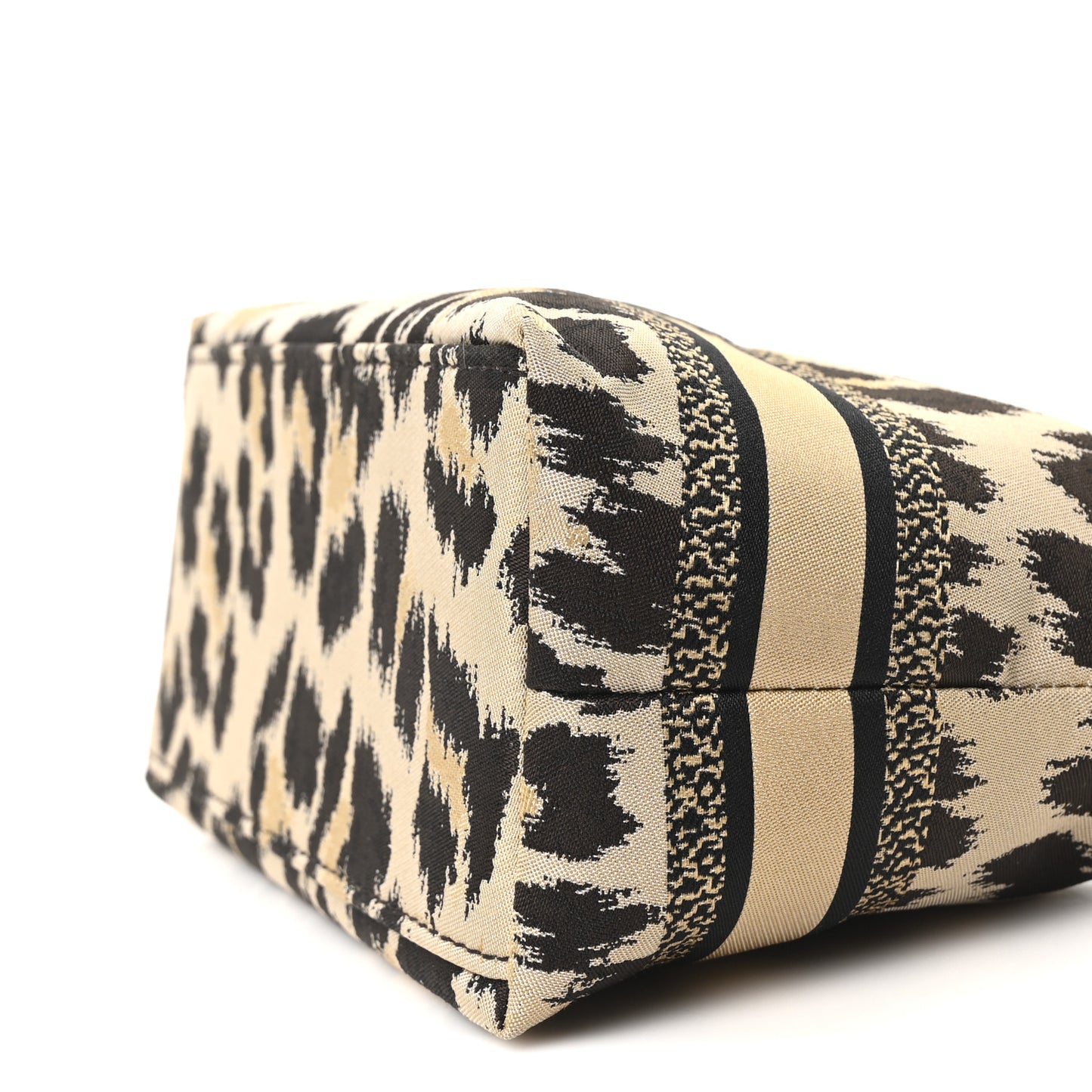 Canvas Mizza Embroidered Leopard DiorTravel Nomad Pouch Beige