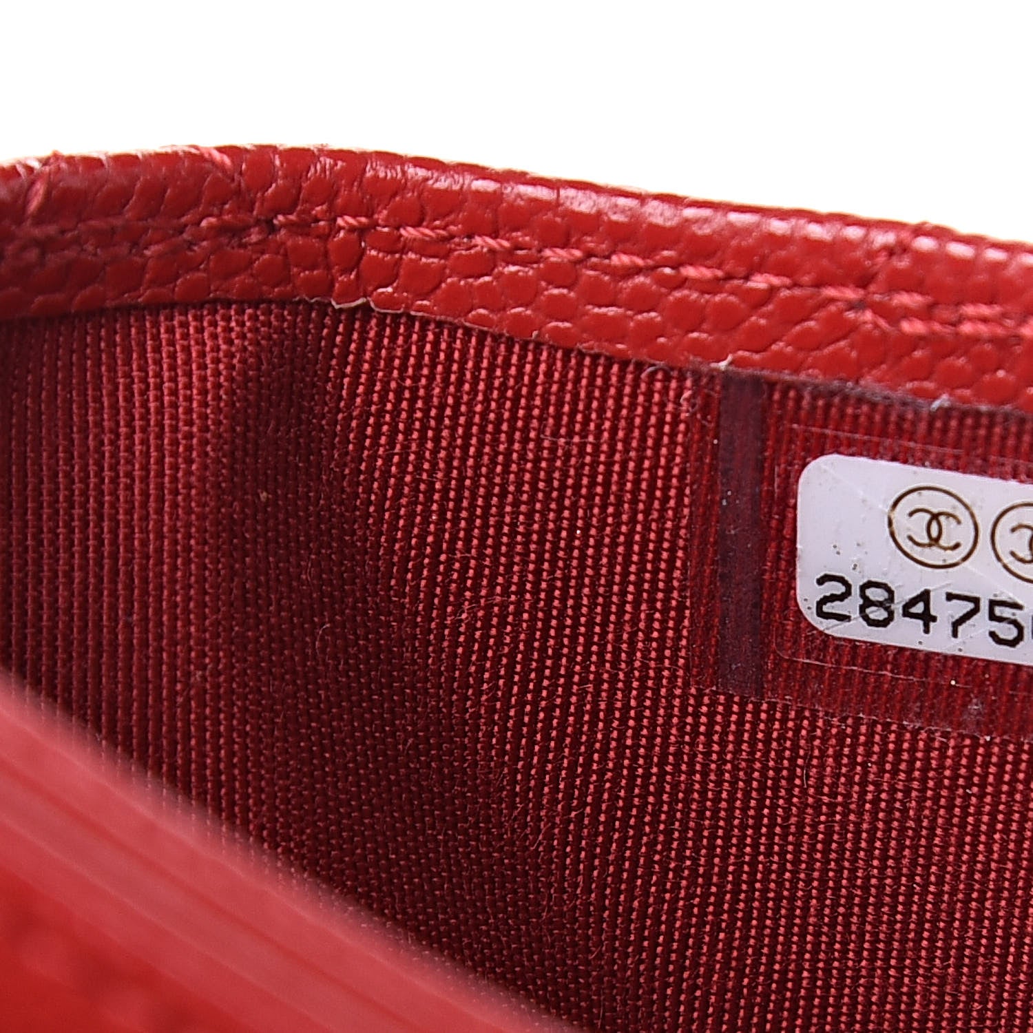 Chanel Caviar Quilted Card Holder Red 8 of 11