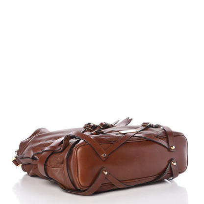 Burberry Soft Lambskin Bridle Calfskin Medium Gosford Hobo Dark Tan 5 of 10