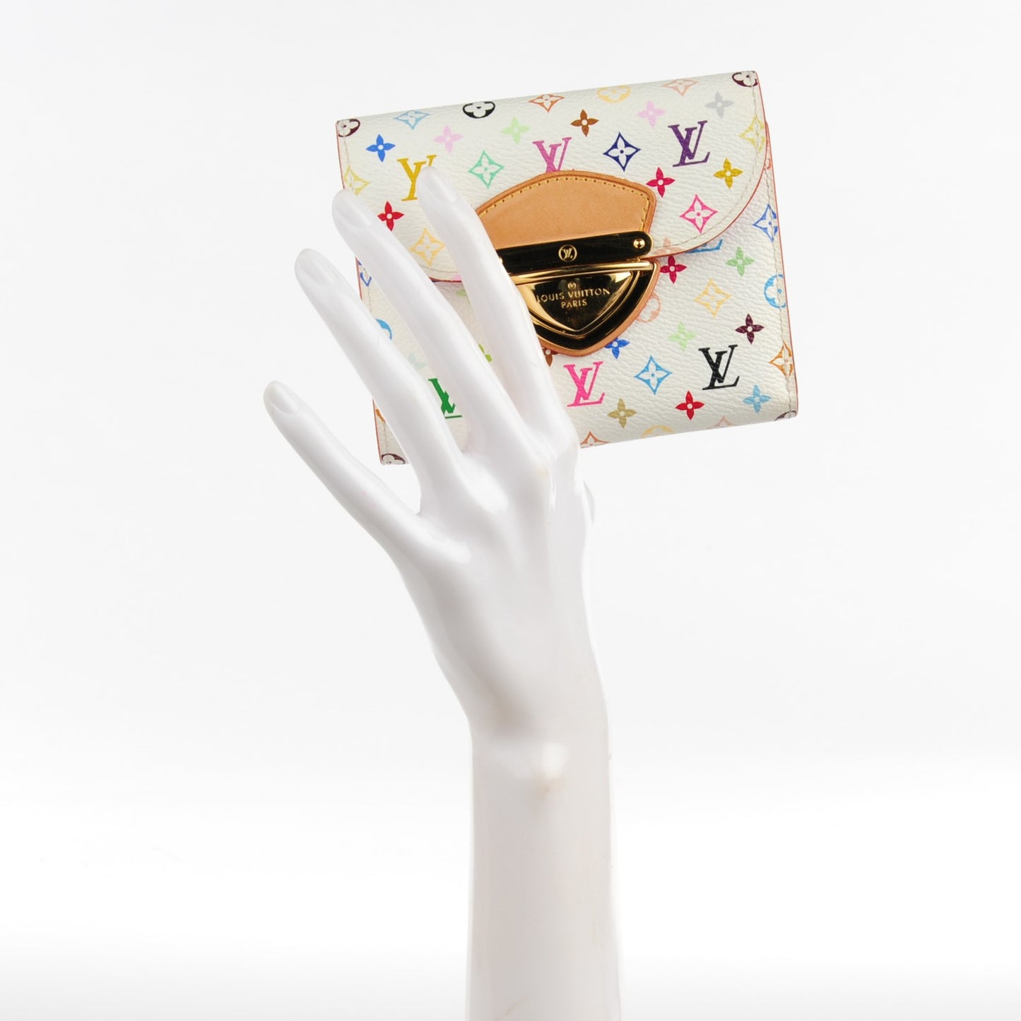 Monogram Multicolor Joey Wallet White Litchi