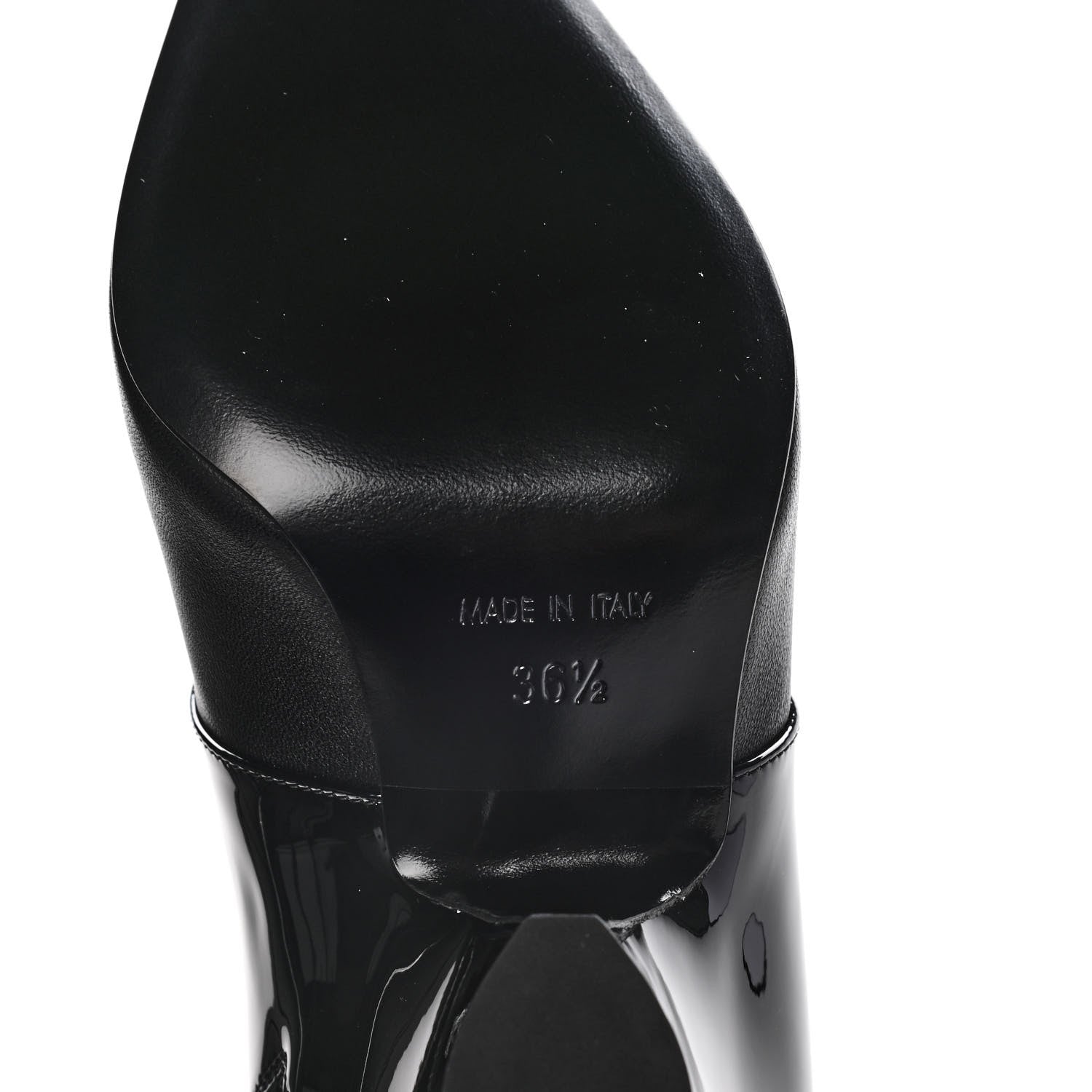 Chanel Lambskin Patent Calfskin Short Ankle Boots 36.5 Black 8 of 13