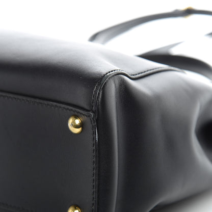 Fendi Vitello Morgan Shiny Nappa Medium Peekaboo Iconic Satchel Black 12 of 14