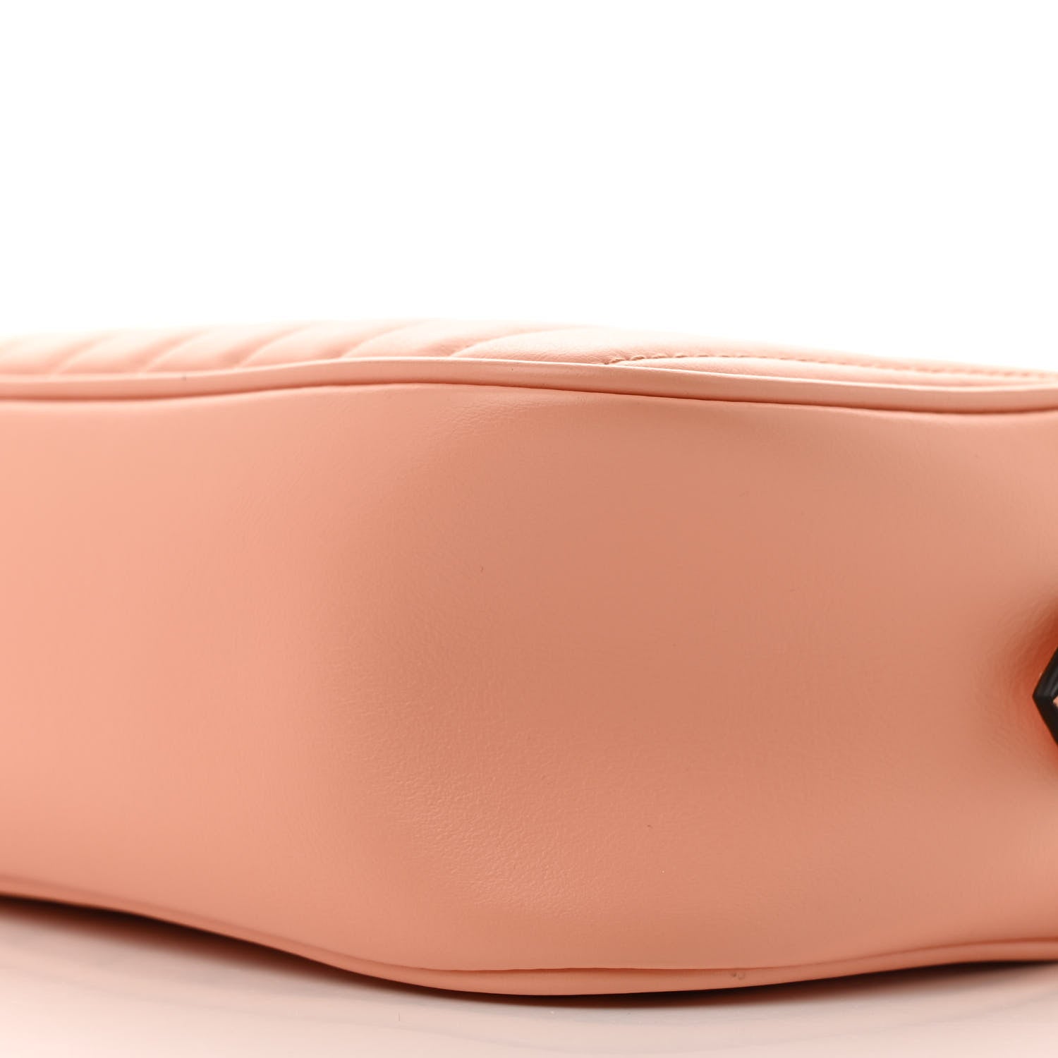 Gucci Calfskin Vertical Ring Matelasse Small GG Marmont Chain Shoulder Bag Peachy Chic 10 of 12