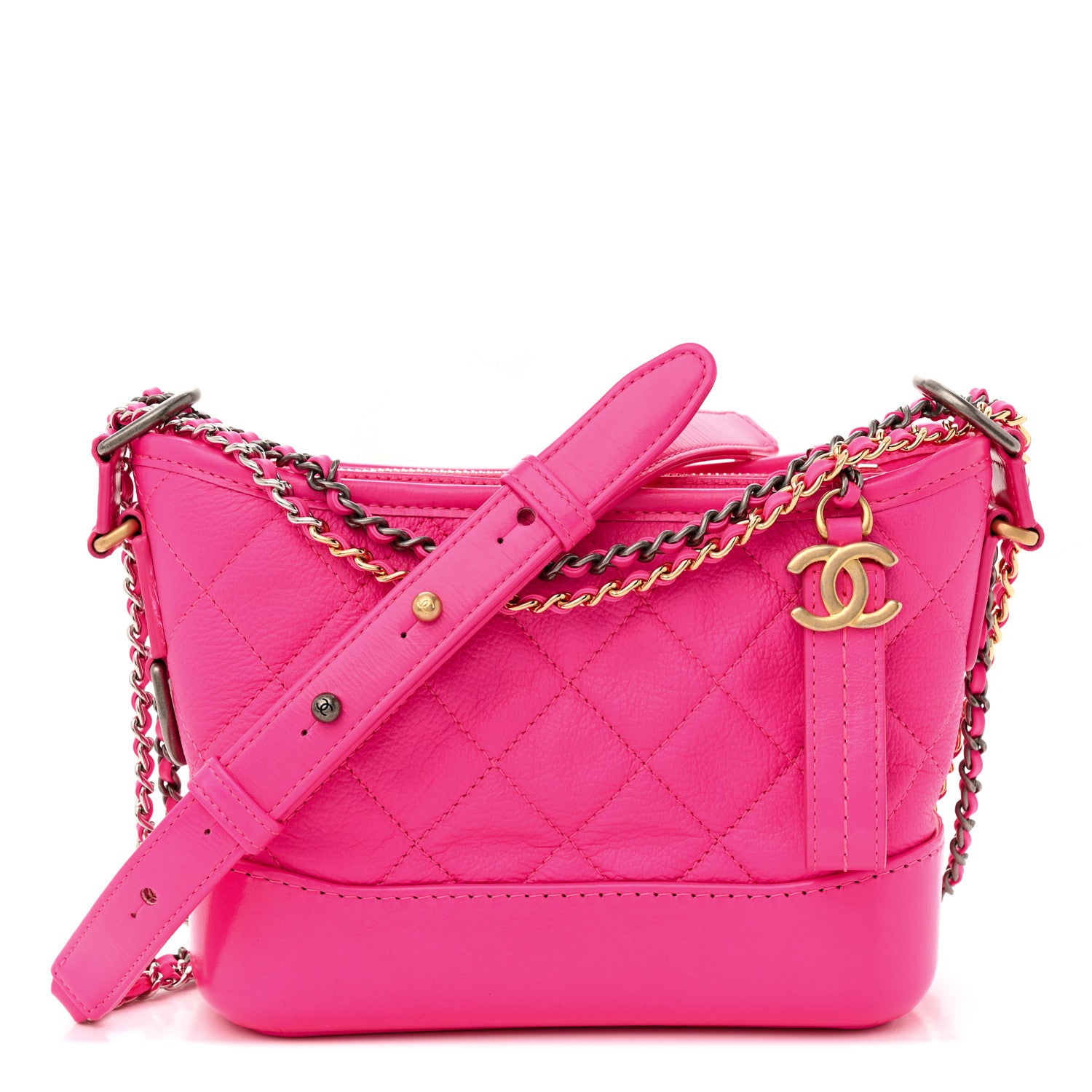 Chanel Goatskin Quilted Small Gabrielle Hobo Pink 1 of 13