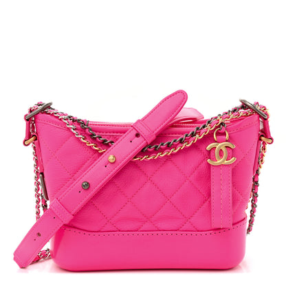 Chanel Goatskin Quilted Small Gabrielle Hobo Pink 1 of 13