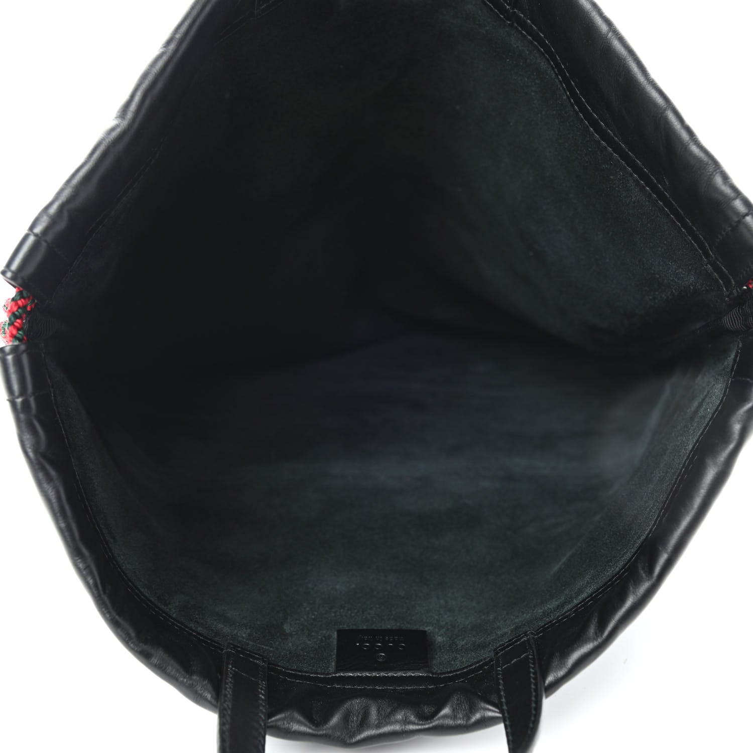 Gucci Calfskin Logo Drawstring Backpack Black 4 of 4