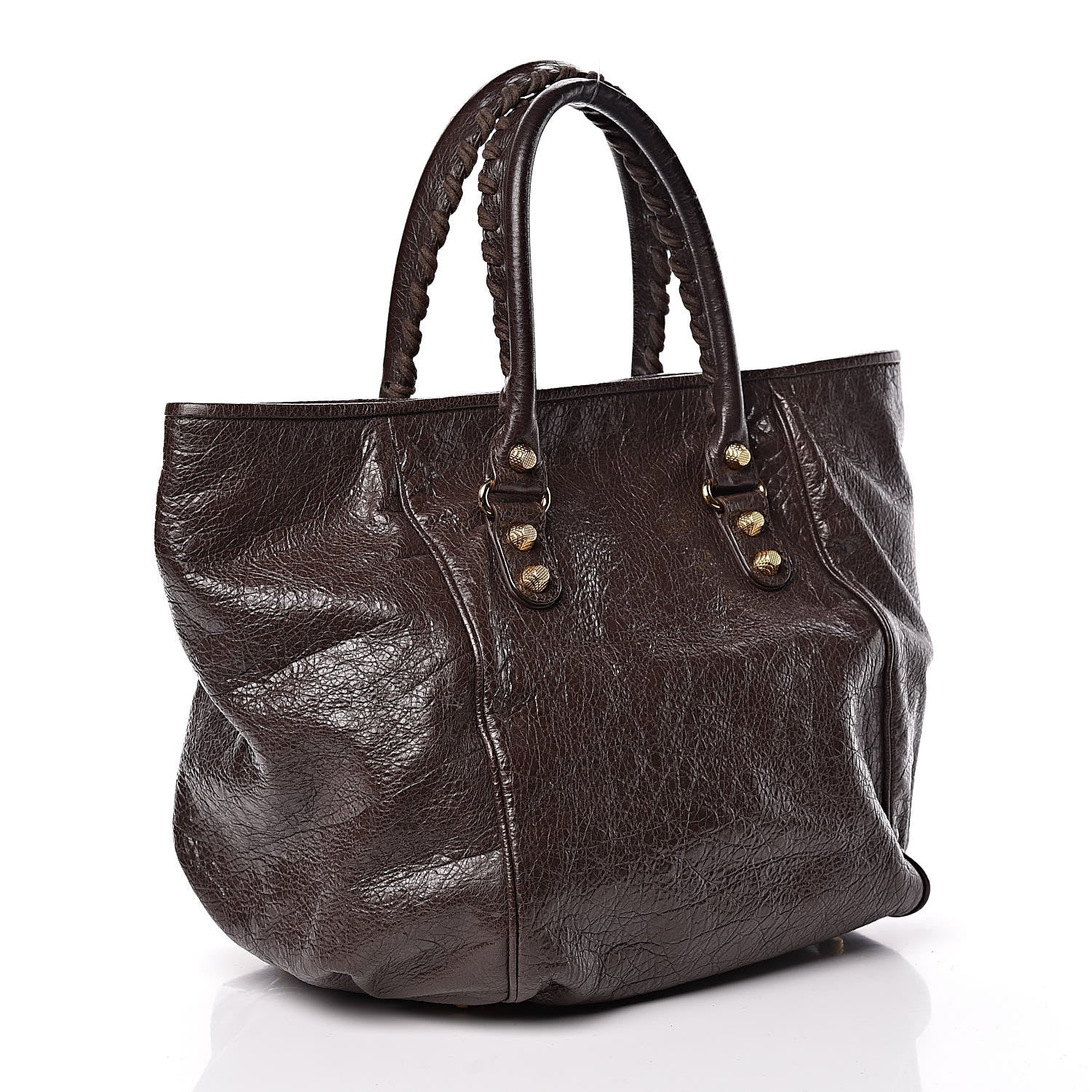 Balenciaga Agneau Giant 12 Gold Hardware S Sunday Tote Charbon 4 of 14