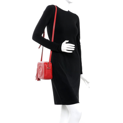 Gucci Pebbled Calfskin Small Soho Disco Bag Vibrant Red 2 of 7