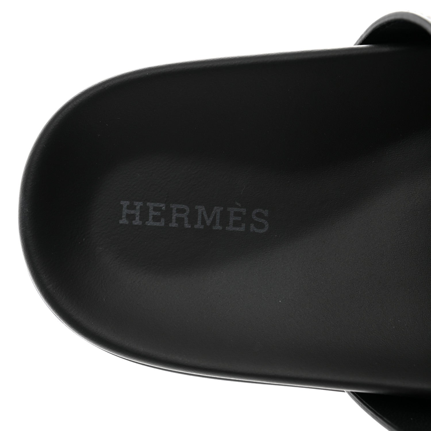 Hermes Calfskin Womens Chypre Sandals 37.5 Black 7 of 9