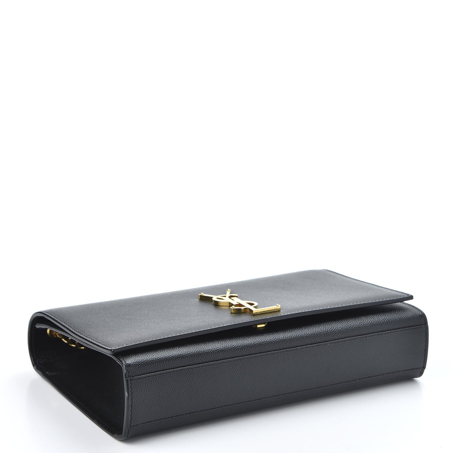 Saint Laurent Grain De Poudre Medium Classic Monogram Kate Satchel Black 3 of 9