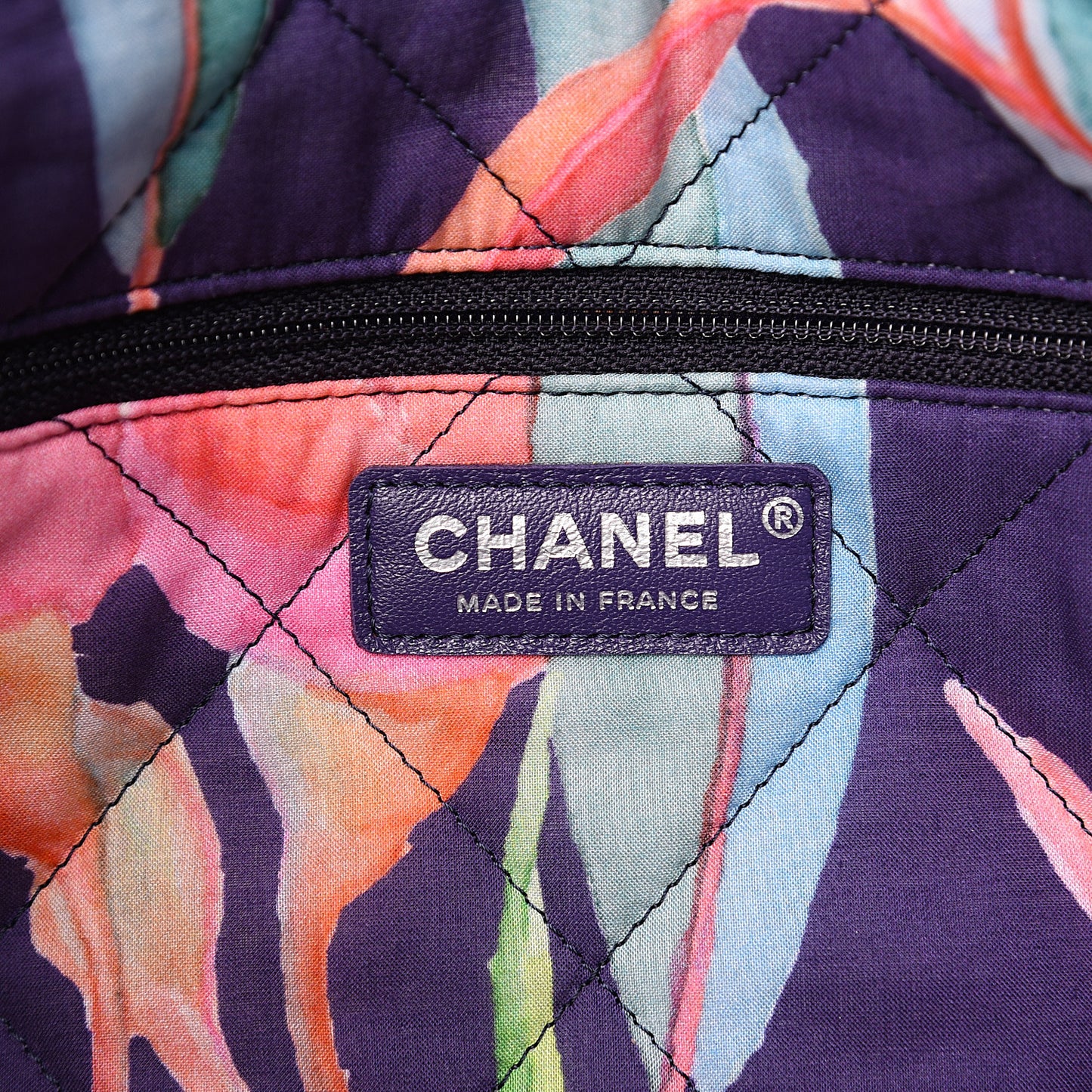 Canvas Quilted Jungle Jeans Flap White Multicolor