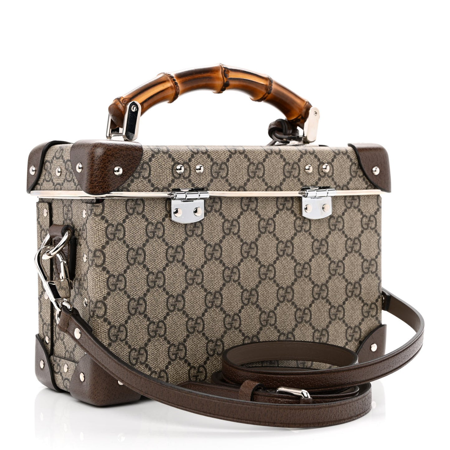 GG Supreme Monogram Globe-Trotter Beauty Case Brown