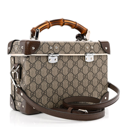Gucci GG Supreme Monogram Globe-Trotter Beauty Case Brown 3 of 10
