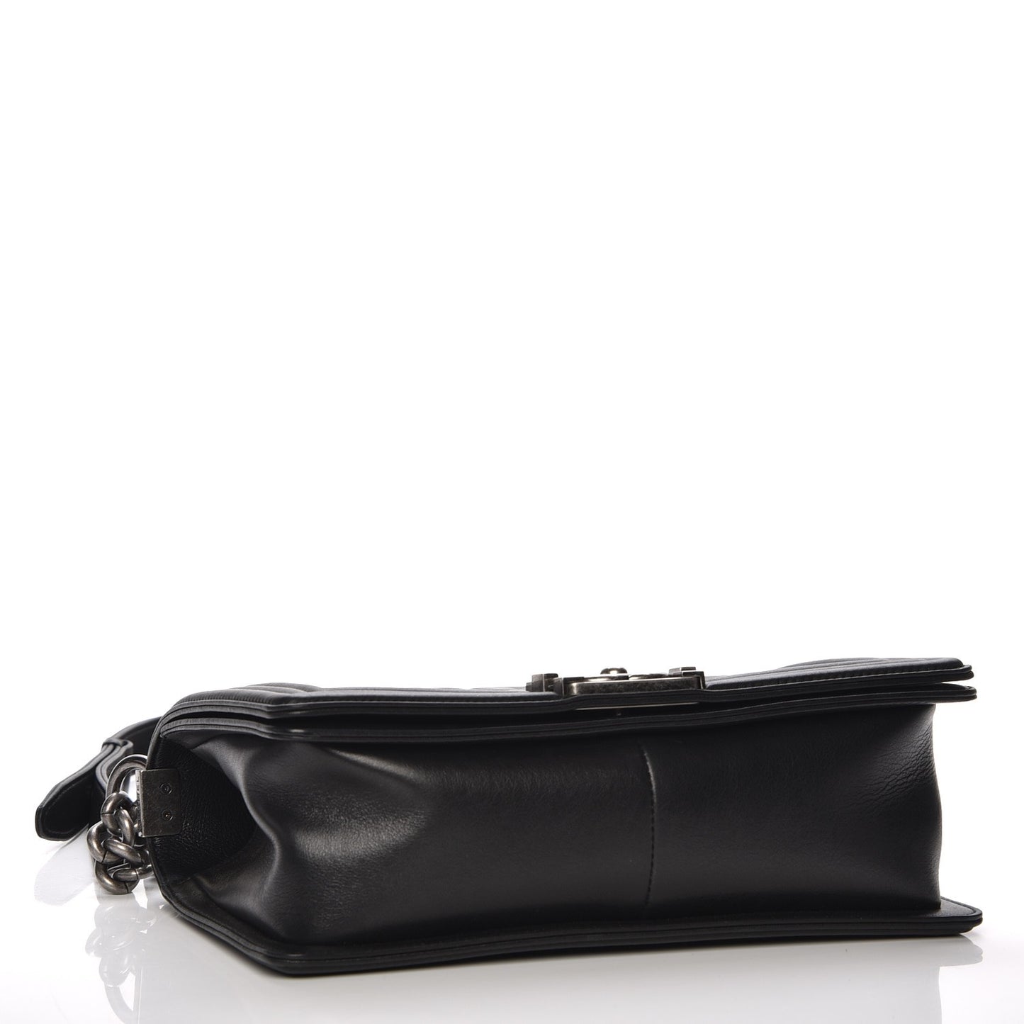 Calfskin Quilted Medium Boy Flap Black